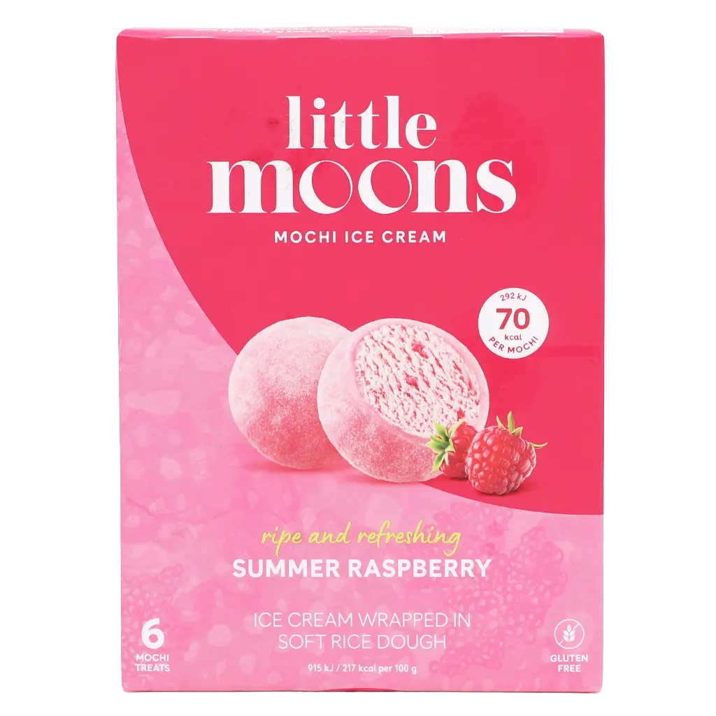 Little Moons Ice Cream Mochi Summer Raspberry Gluten Free 192 gm - view 2