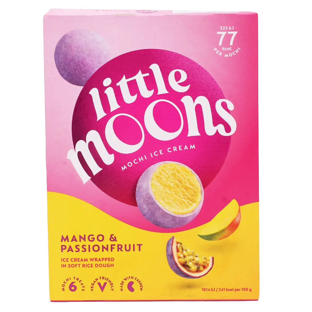 Little Moons Tropical Mango & Passion Fruit Ice Cream Mochi 192 gm - view 2