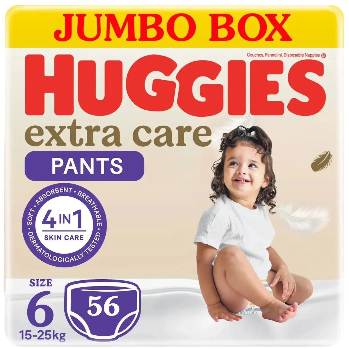 Huggies Extra Care Pants  Size 6  15 -25 kg  Jumbo Box  56 Diapers - view 1