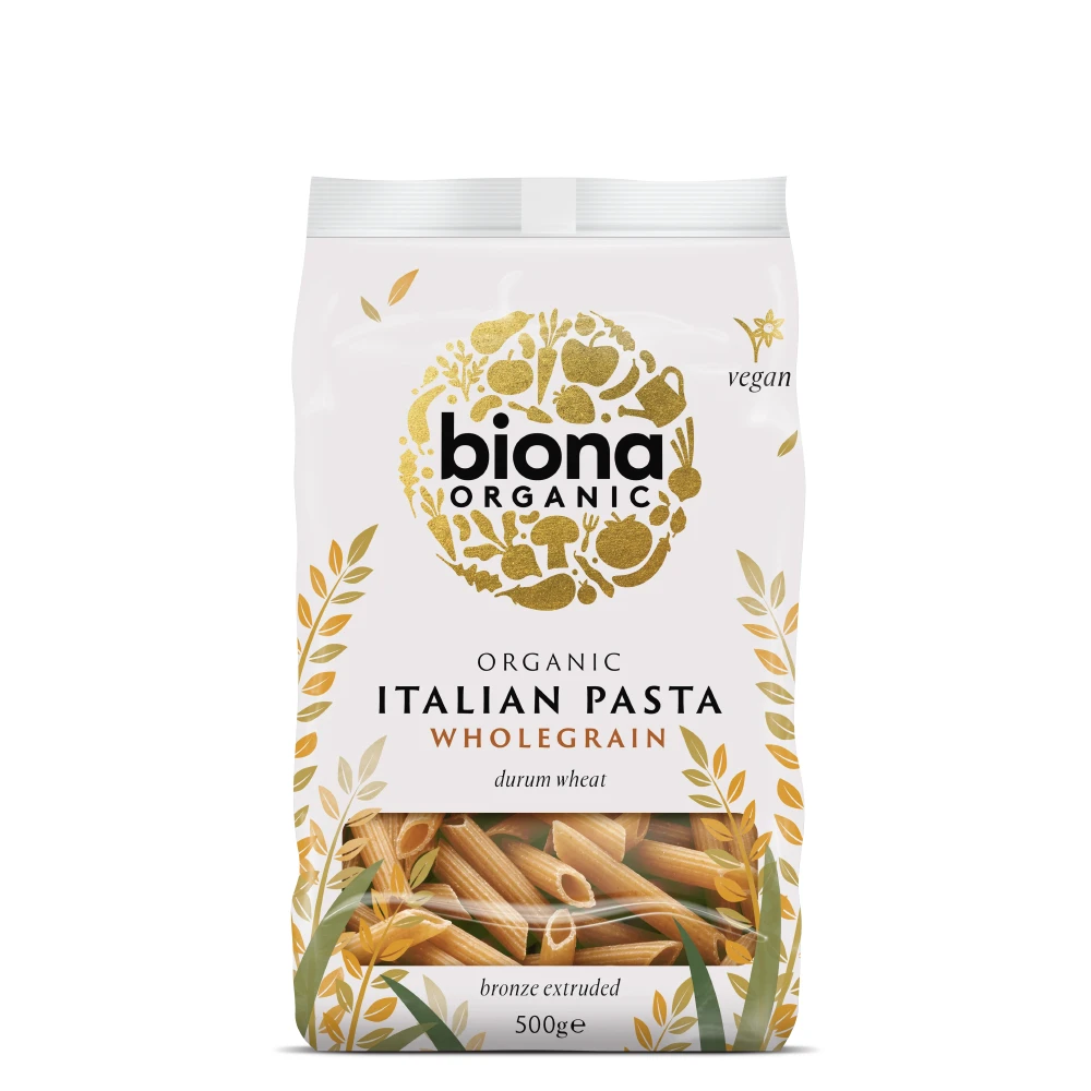 Biona Organic Italian Pasta Wholegrain Penne 500 Gm