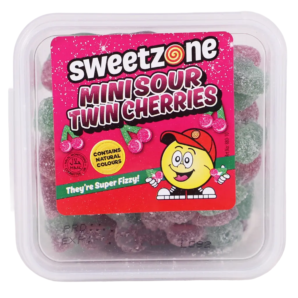 Buy Sweetzone Jelly Candy Mini Sour Twin Cherries Tub 170 gm