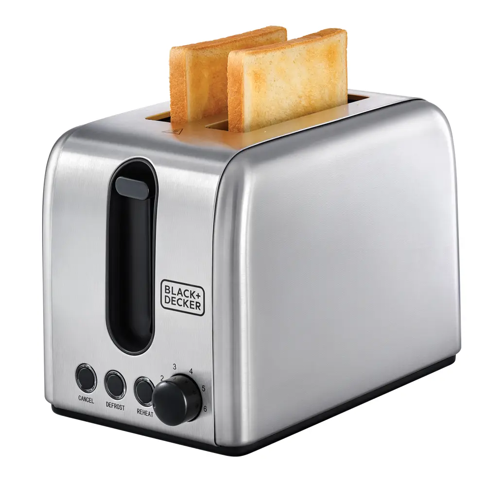 Black+Decker 2 Slice Stainless Steel Toaster - view 2