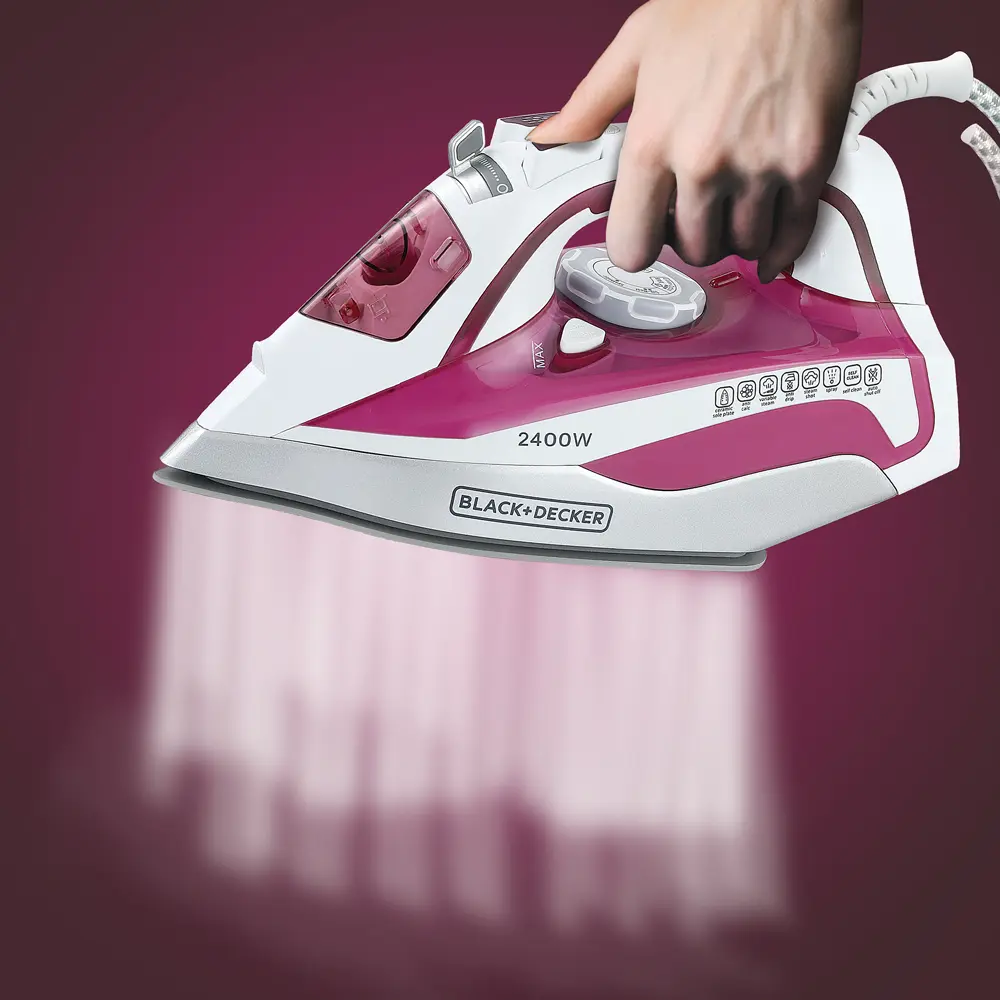 Black+Decker 2400 W Steam Iron with Ceramic Soleplate - view 7