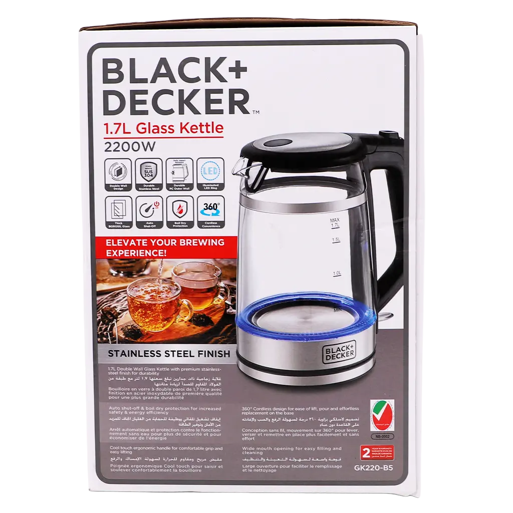 Black+Decker Double Wall Glass Kettle - view 5