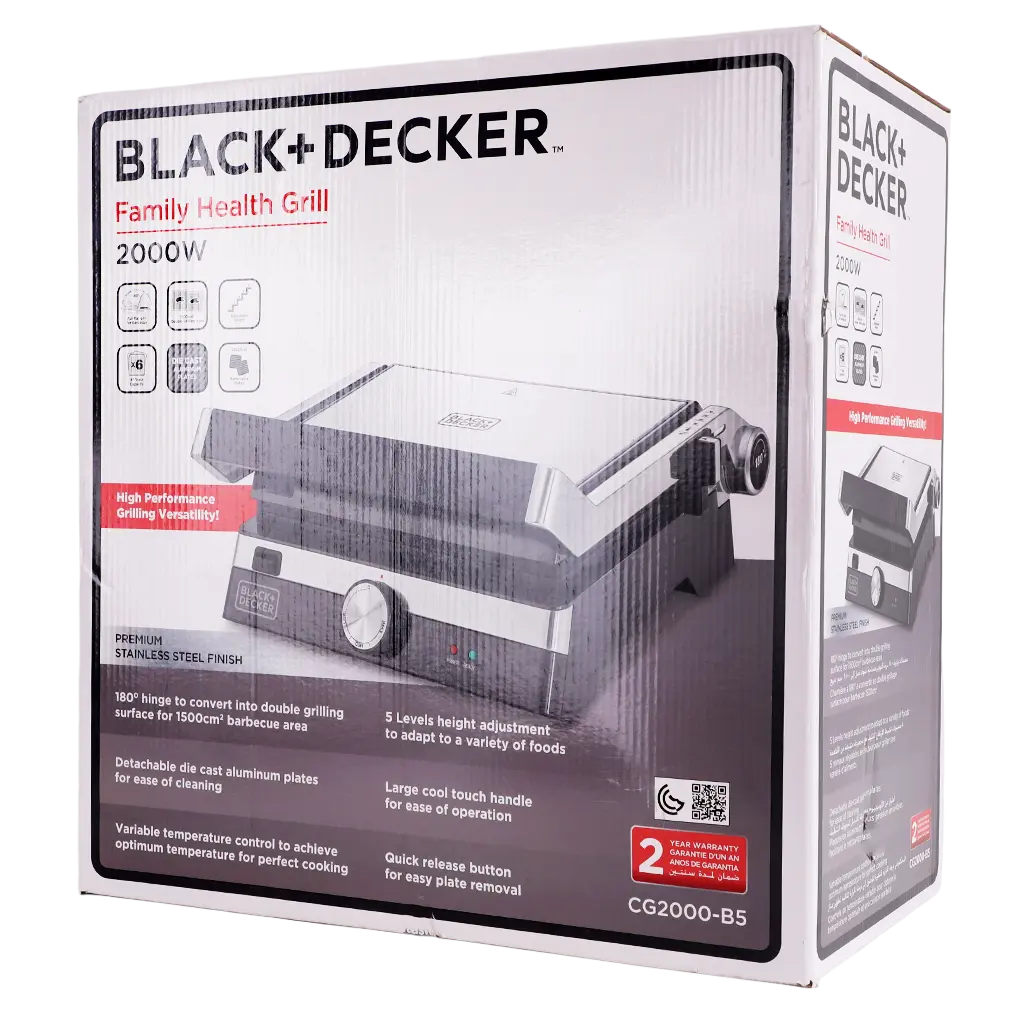 Black+Decker 2000 W Non Stick Grill - view 2