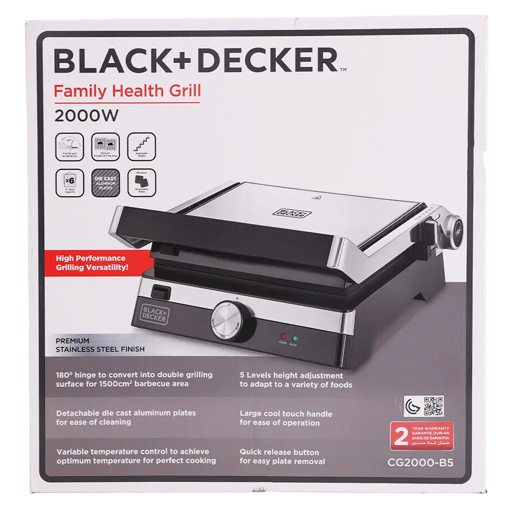 Black+Decker 2000 W Non Stick Grill - view 3