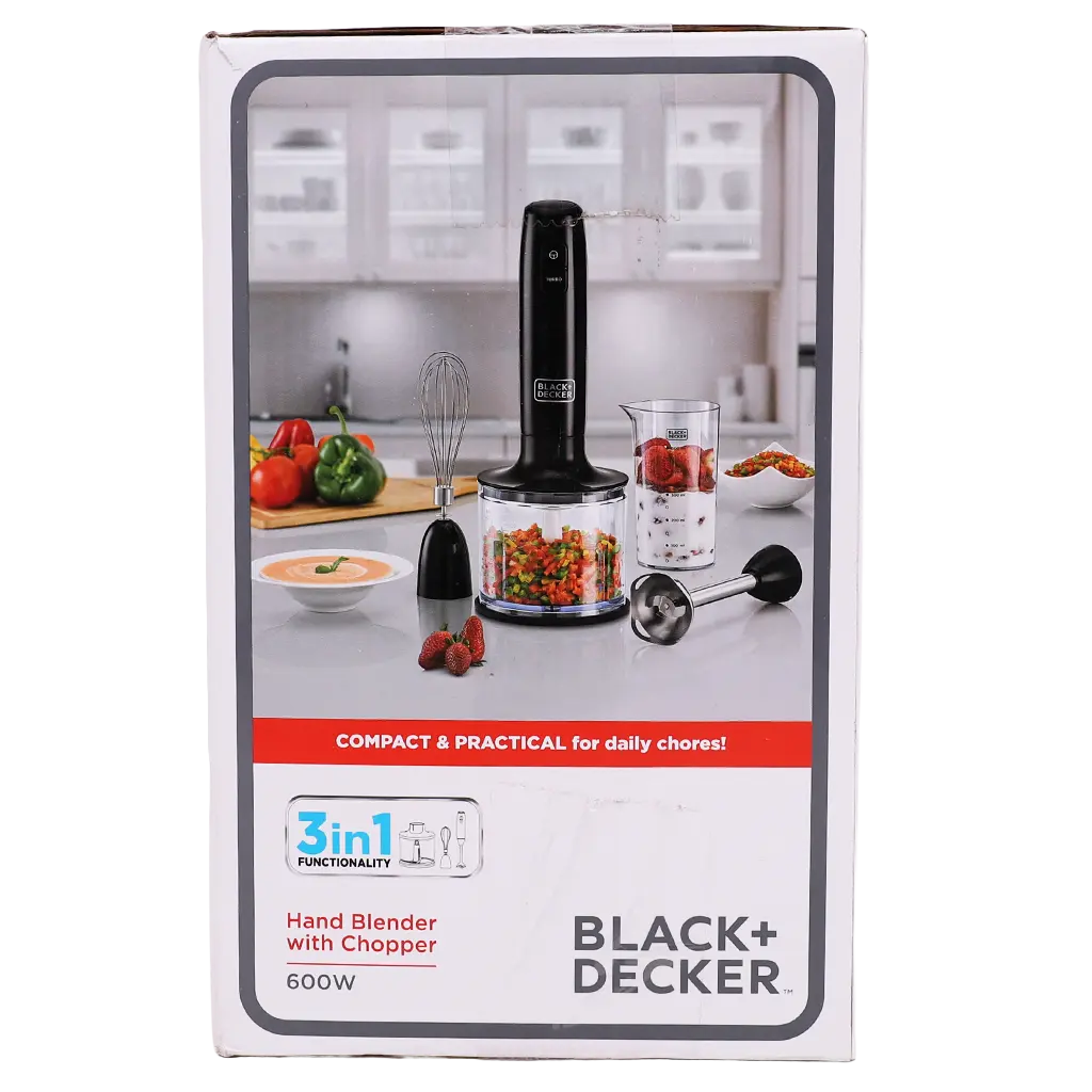 Black+Decker 3 in 1 Hand Blender with Chopper assorted colors 600 W  - view 4