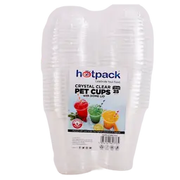 Hotpack Clear Pet Cup Dome Lid 12Oz 25pcs