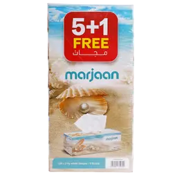 Marjaan Facial Tissue 2 Ply * 130 Pulls 5 Bo*es + 1 Bo* Free