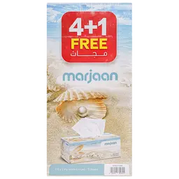 Marjaan Facial Tissue 170 Pulls * 2 Ply 4 Bo*es + 1 Bo* Free