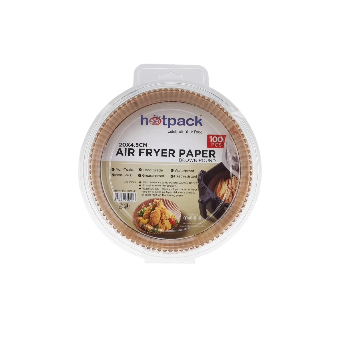 Hotpack Air Fryer Paper 20 X 4.5 Cm 100 pcs Large