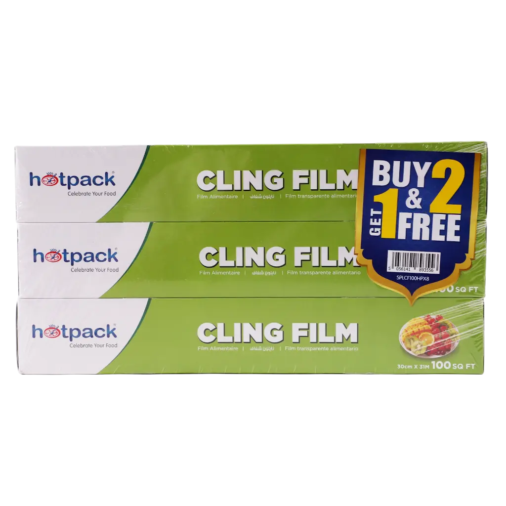 Hotpack Cling Film Food Wrap 100 Sqft 3 Rolls 2 + 1 Free - view 2