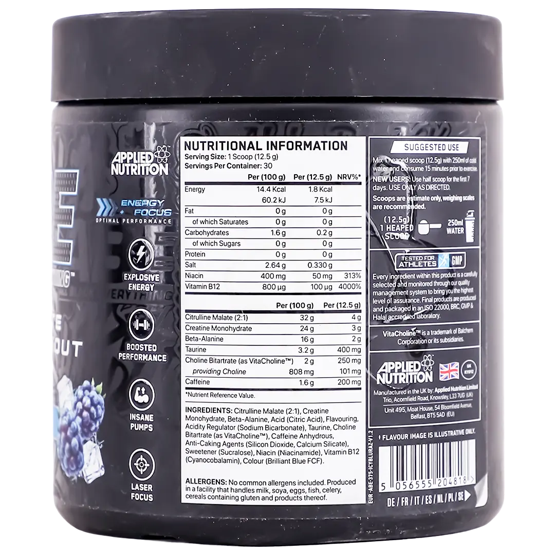 Applied Nutrition Abe Powder Ice Blue Raz 30 srv - view 2