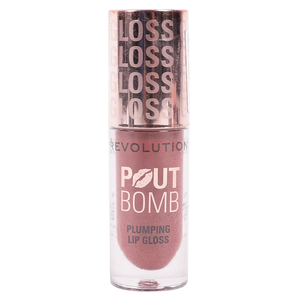 Revolution Pout Bomb Plumping Gloss Cookie Deep Nude - view 1
