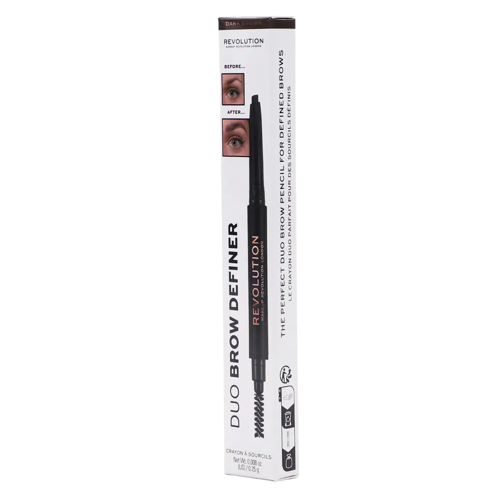 Makeup Revolution Duo Brow Pencil Dark Brown - view 1
