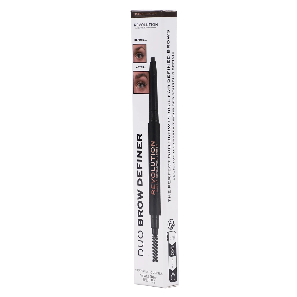 Makeup Revolution Duo Brow Pencil Dark Brown