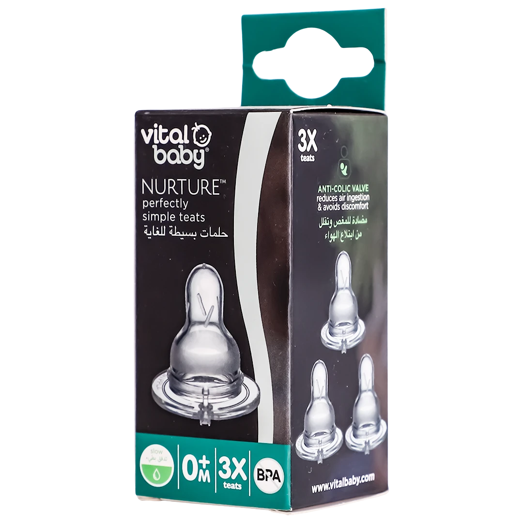 Vital Baby Nurture Perfectly Simple Teat  Slow Flow 3 Pcs