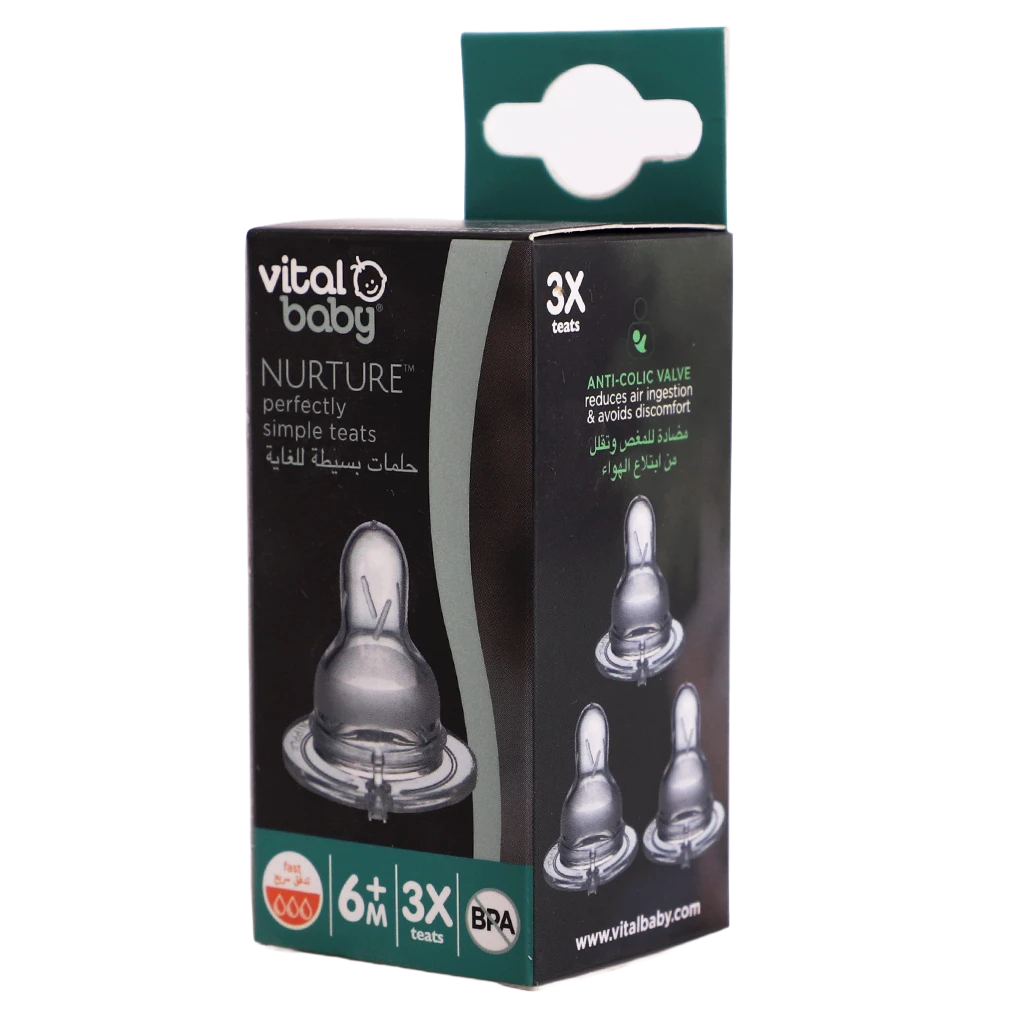 Vital Baby Nurture Perfectly Simple Teat  Fast Flow 3 Pcs
