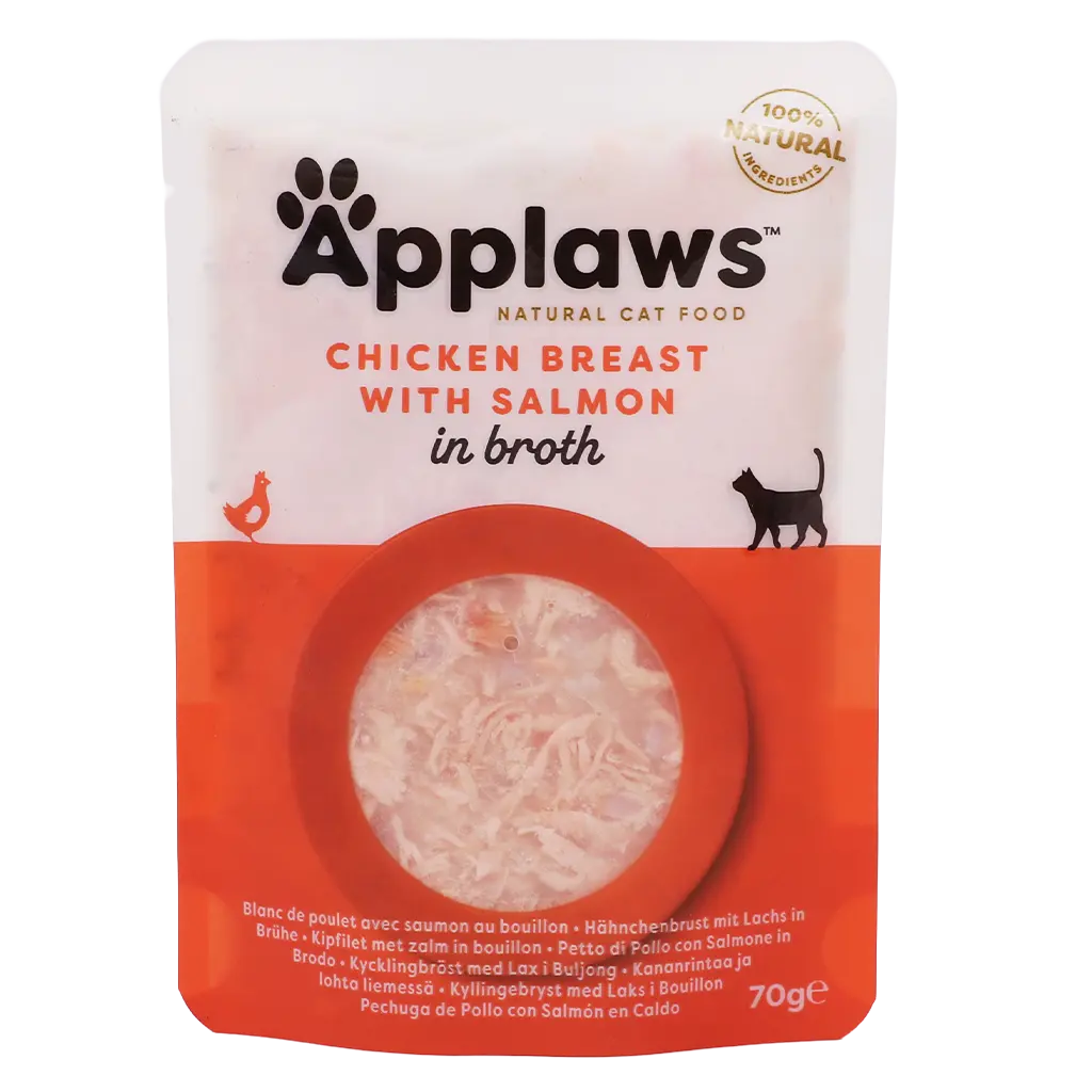 Applaws Cat Pouch Chicken with Salmon in Broth 70 g - view 2