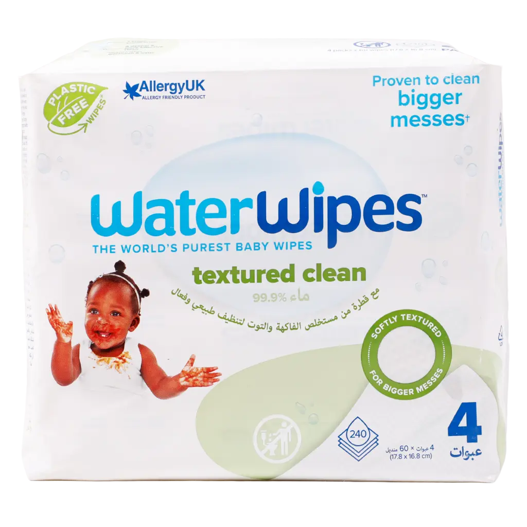 WaterWipes Textured plastic free wipes 240 wipes - view 3