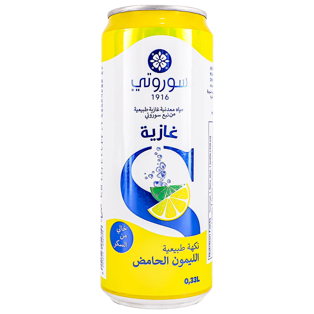 Souroti Mineral  Sparkling Water Lemon Flavour 330 ml