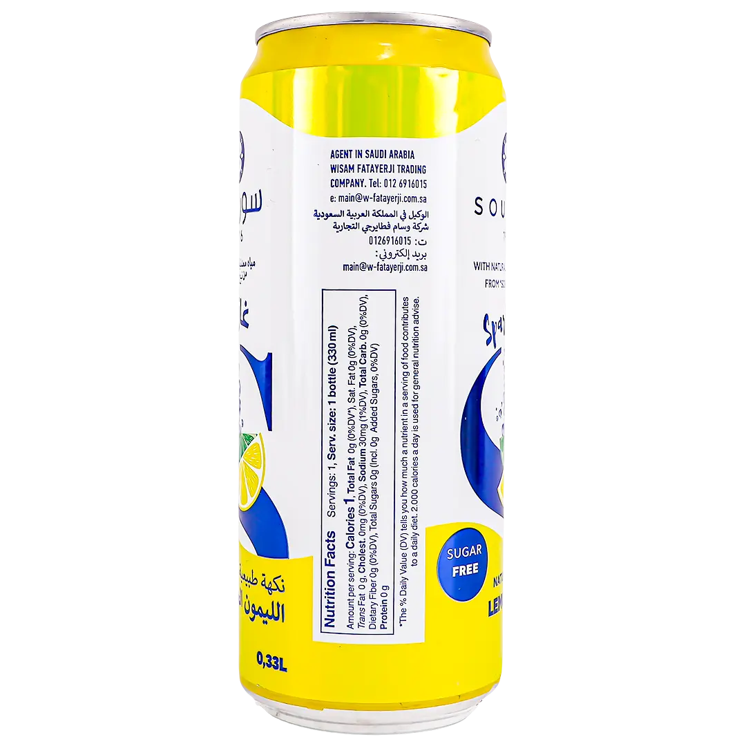 Souroti Mineral  Sparkling Water Lemon Flavour 330 ml - view 3