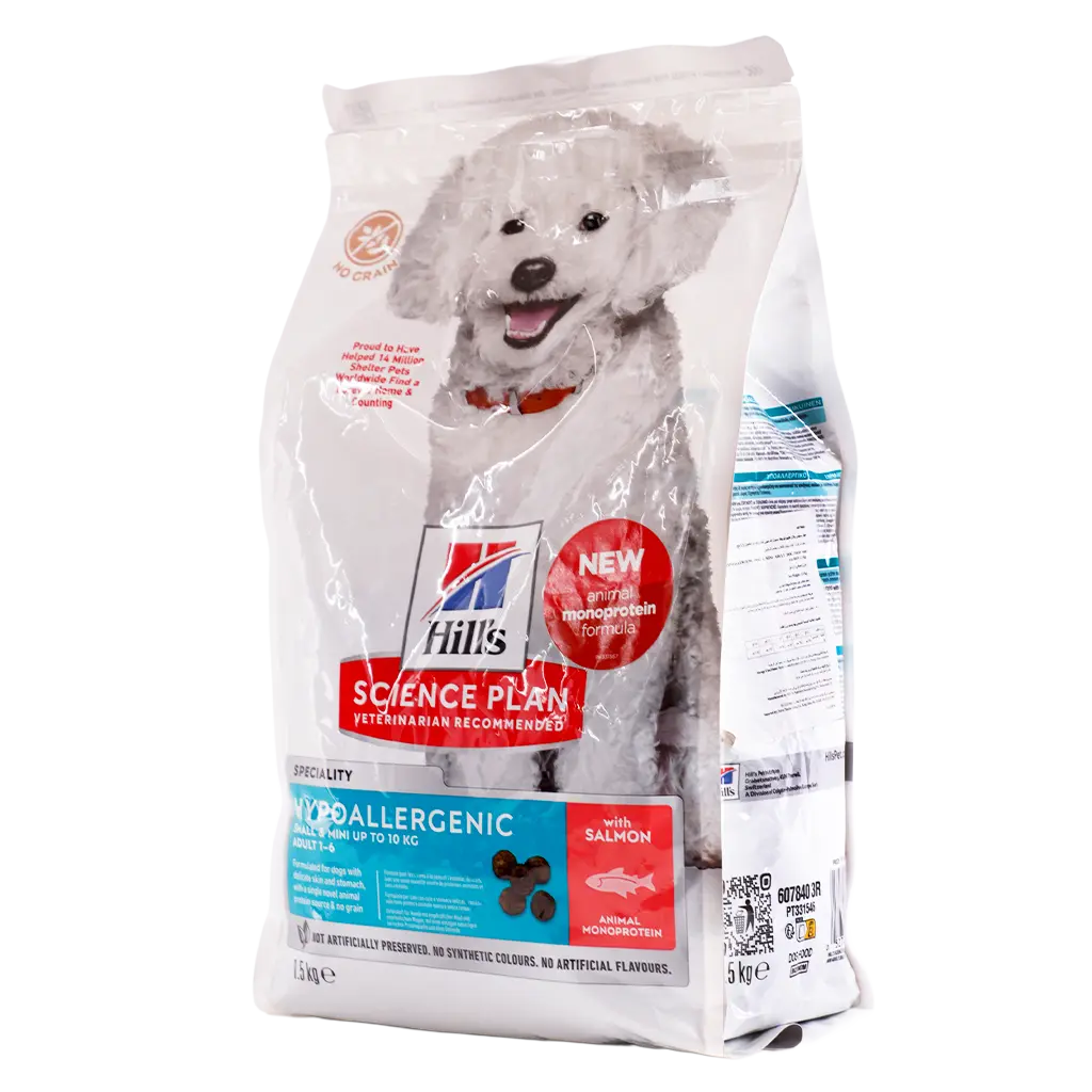 Hill's Science Plan Hypoallergenic Hypo Smalland Mini with salmon 1.5 kg - view 1