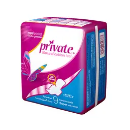Private Maxi Pocket Sanitary pads Super 9 pads Blue