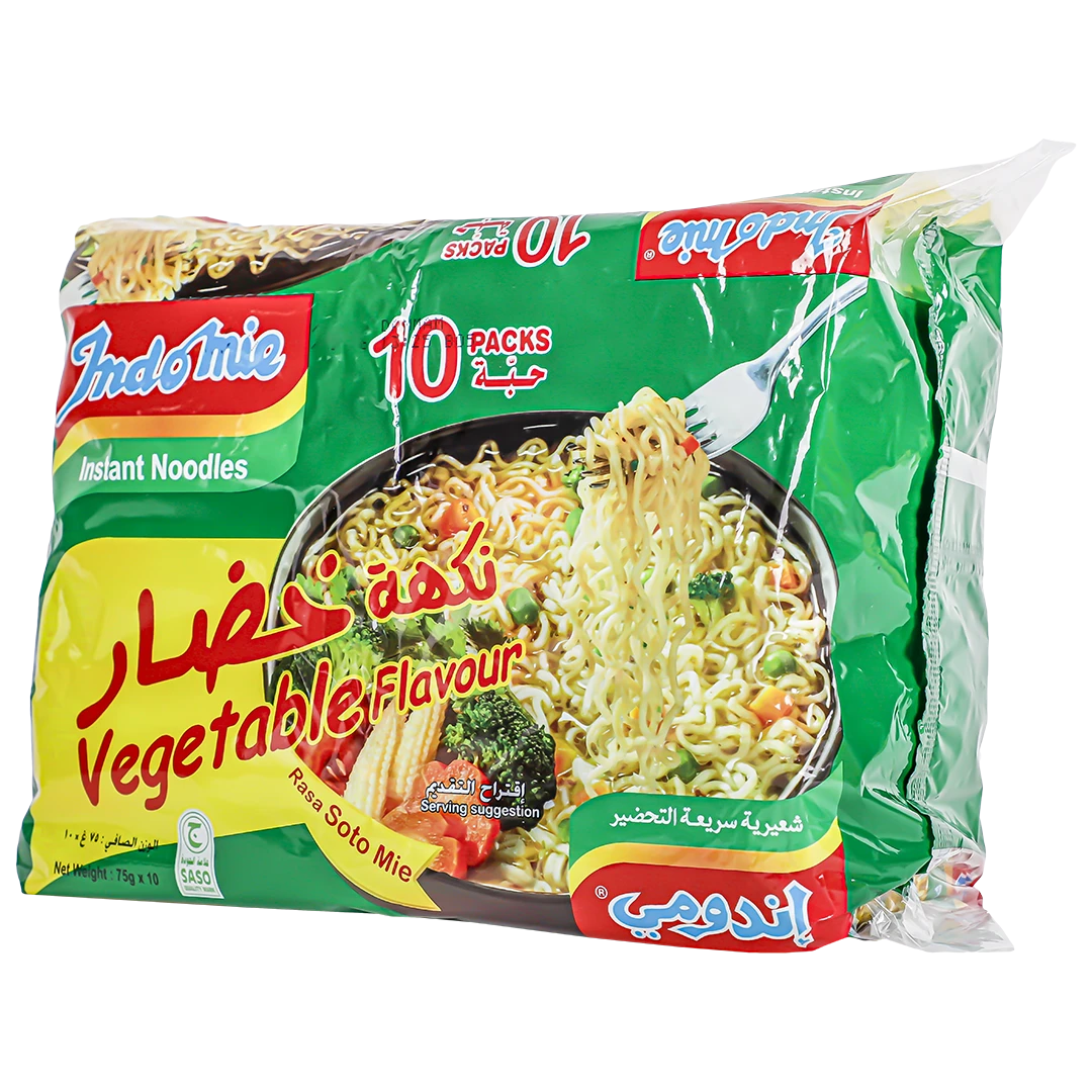 Indomie Instant Noodle Vegetable Flavour 10 pcs 75 gm