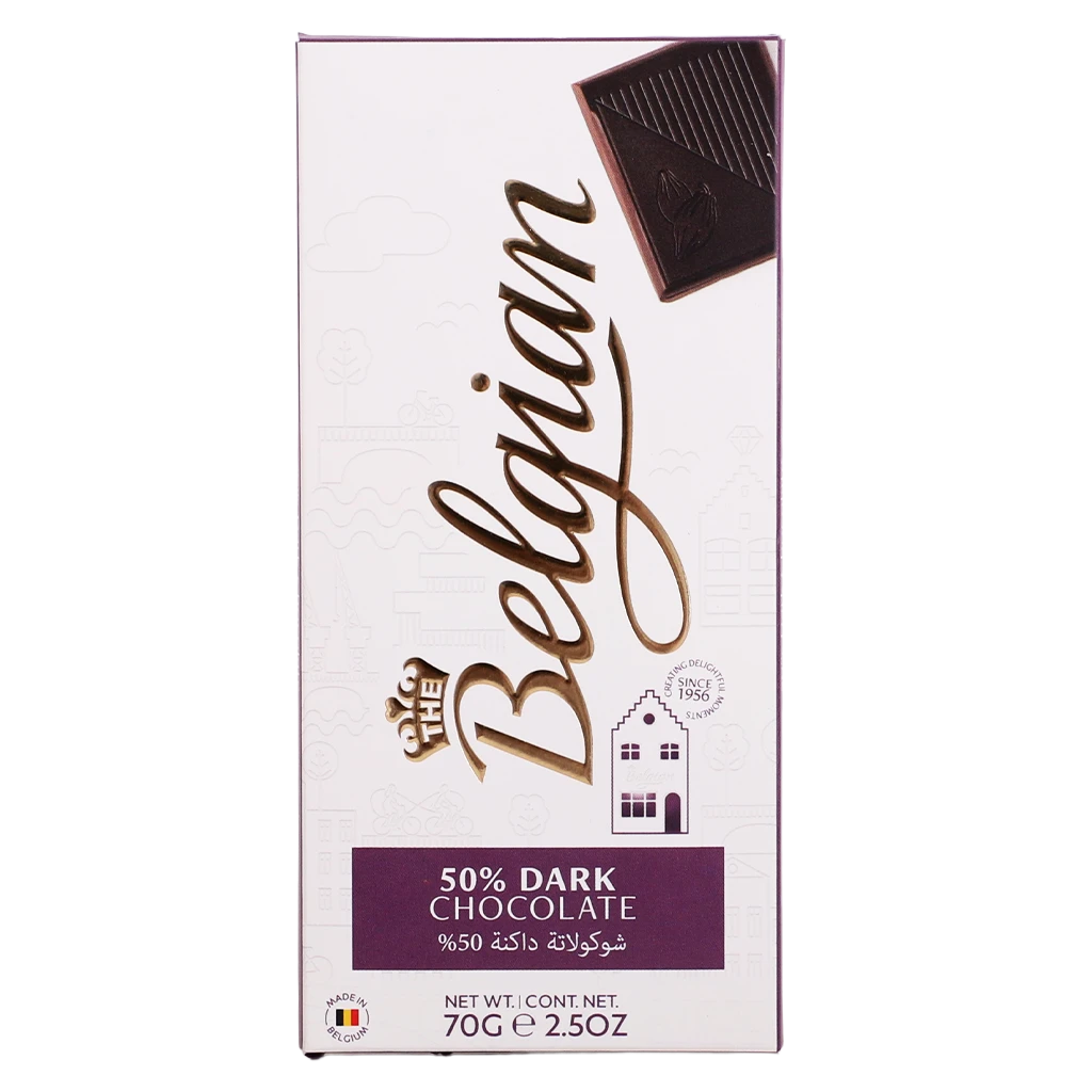 Belgian Chocolate Bar 50% Dark 70 gm