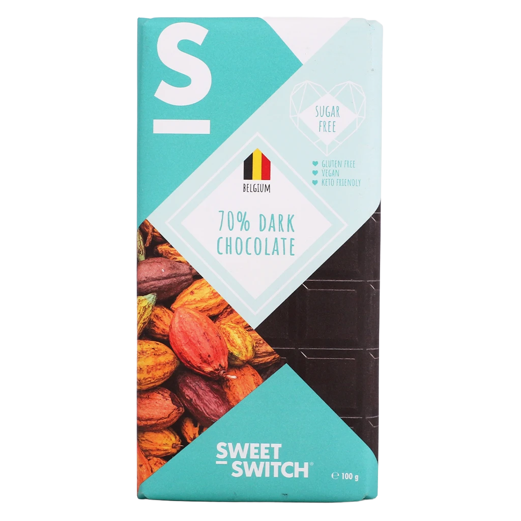 Sweet Switch Belgian 70% Dark Chocolate 100  gm