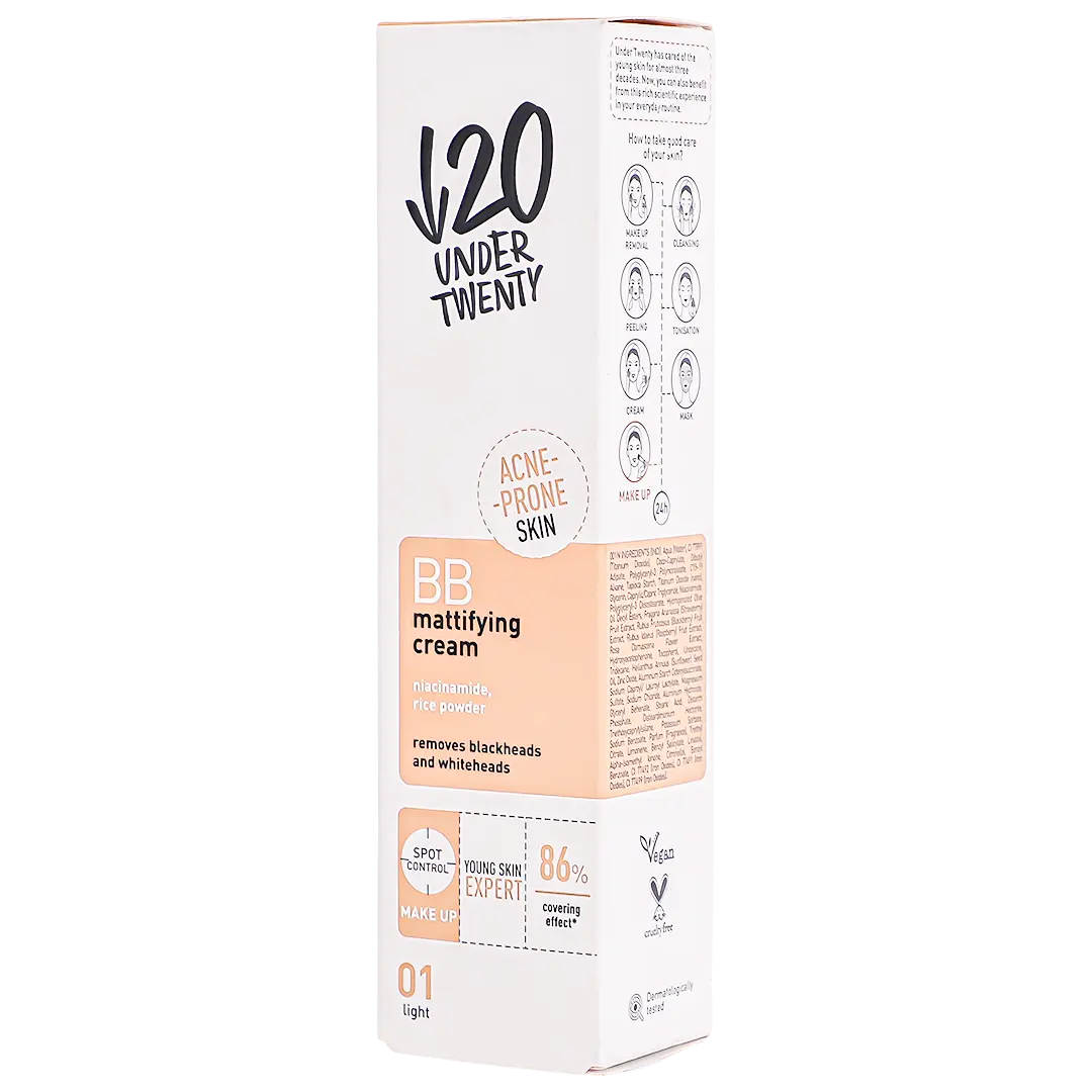 Under Twenty BB Cream Anti-Acne Balancing Shade 01 Light 60ml   - view 1
