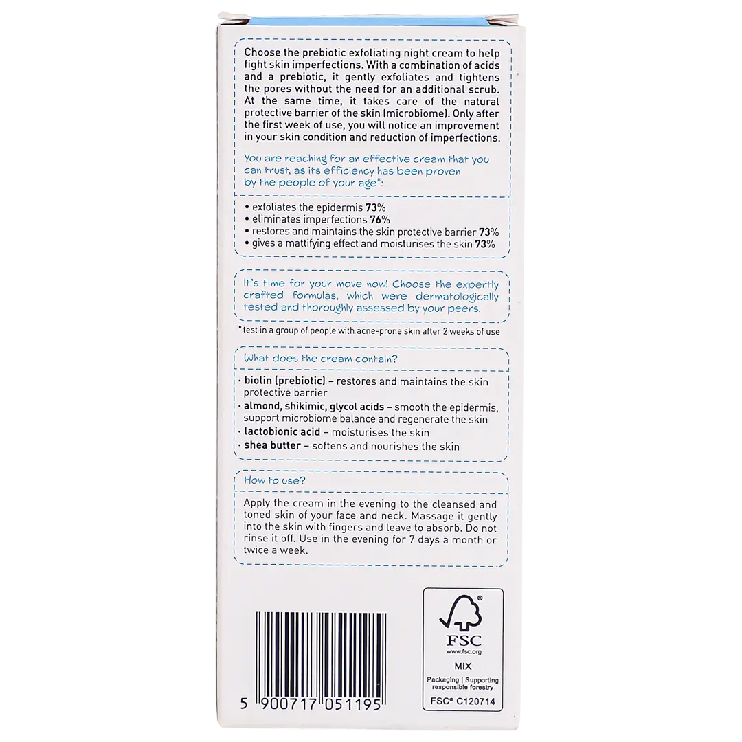 Under Twenty Night Peeling Cream with Prebiotics 50ml   - view 3