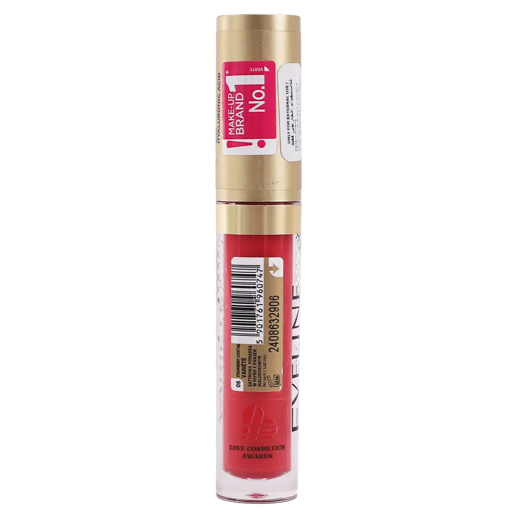 Eveline Variete Satin Mat Lip Liquid No 06 Strawberry Coctail - view 2