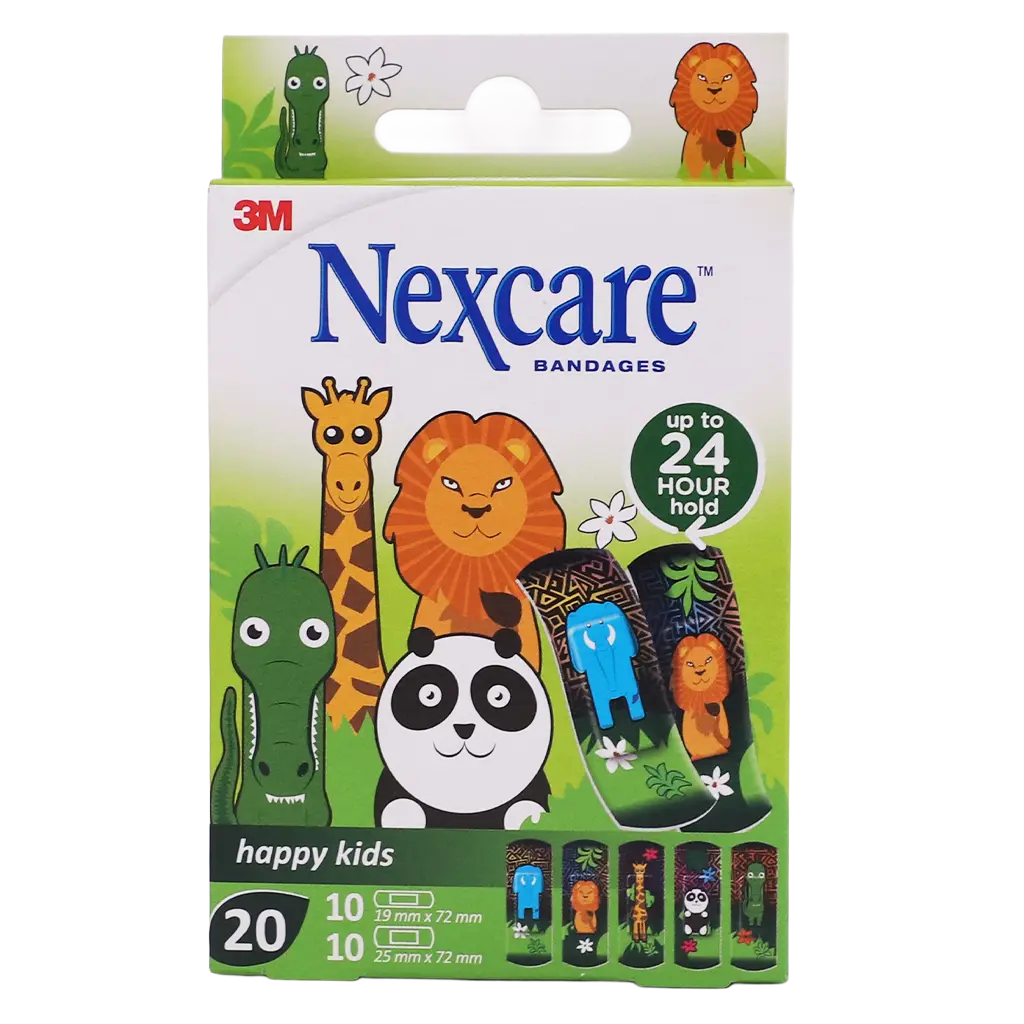 3M Nexcare Happy Kids Wound Plasters With Various Animals Shapes 20 Pieces - view 2