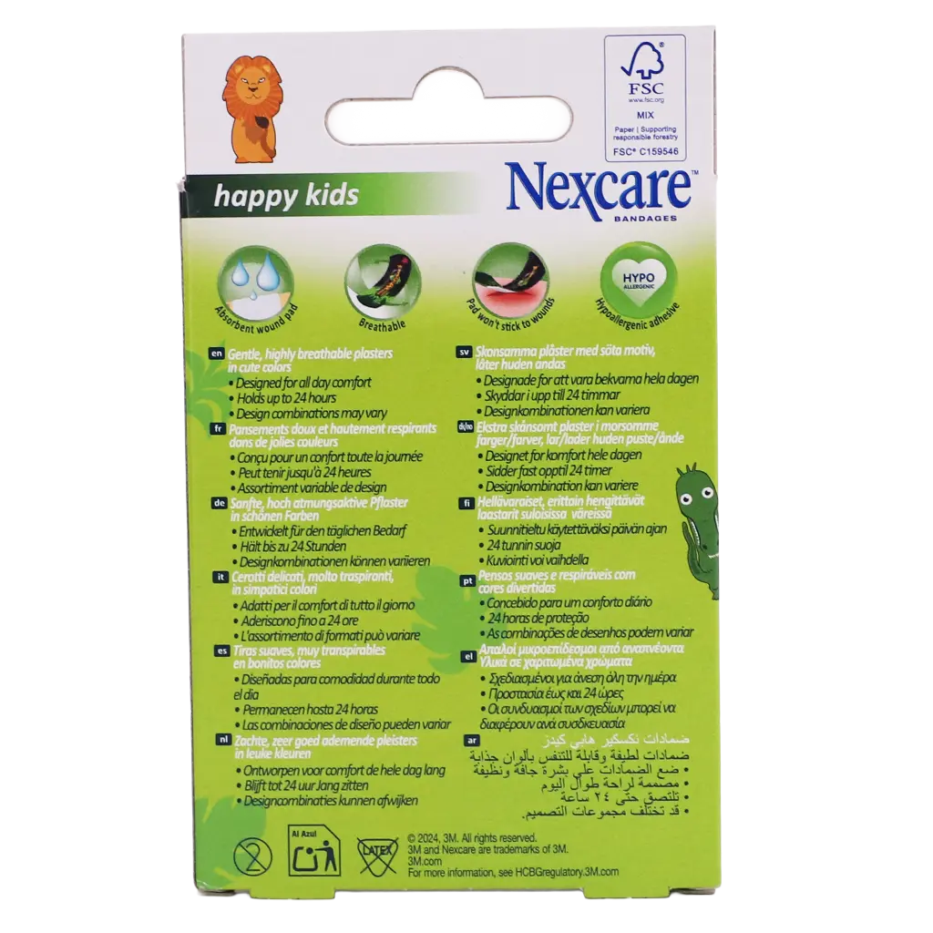 3M Nexcare Happy Kids Wound Plasters With Various Animals Shapes 20 Pieces - view 3