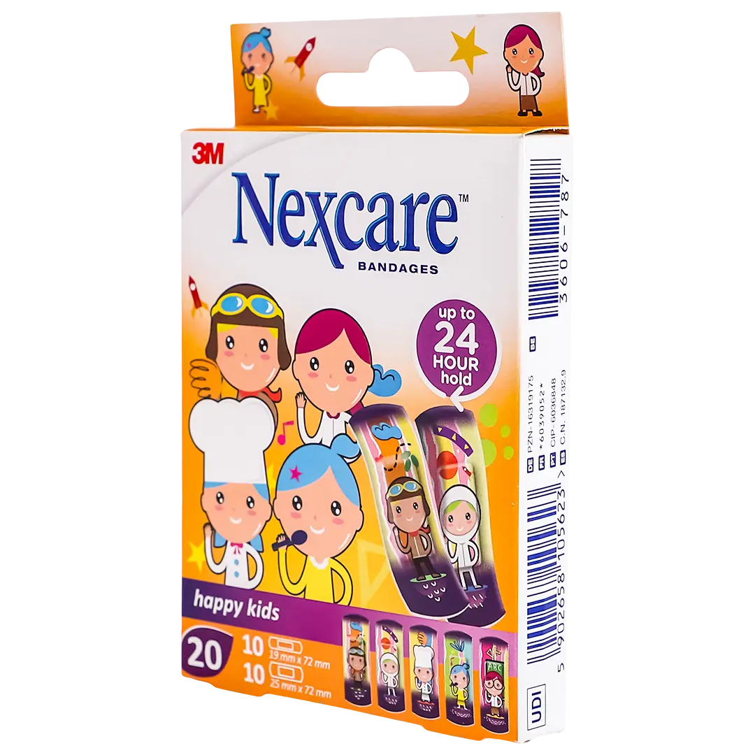 3M Nexcare Happy Kids Wound Plasters 20 Pieces - view 1