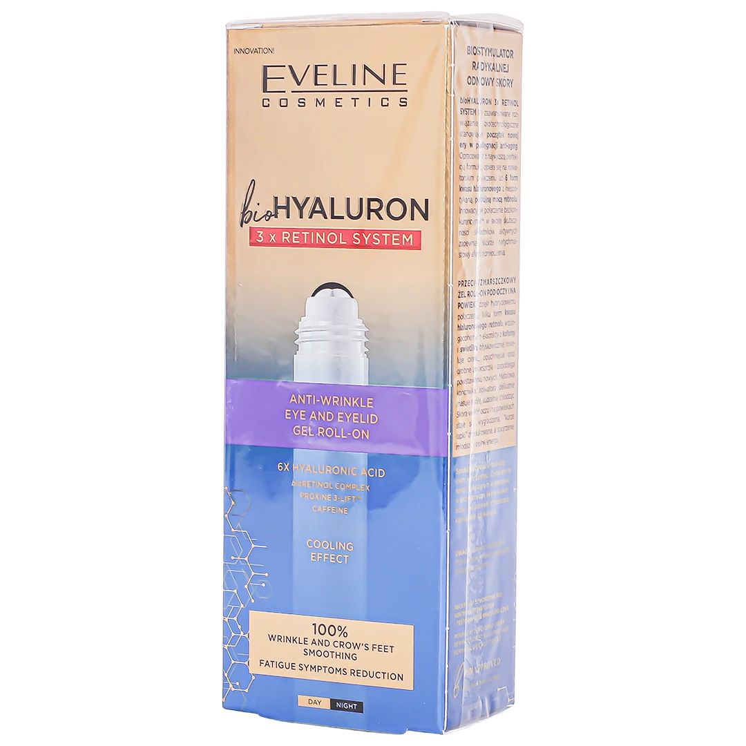 Eveline Bio Hyaluron Anti-Wrinkle Eye Gel Roll On 15 ml