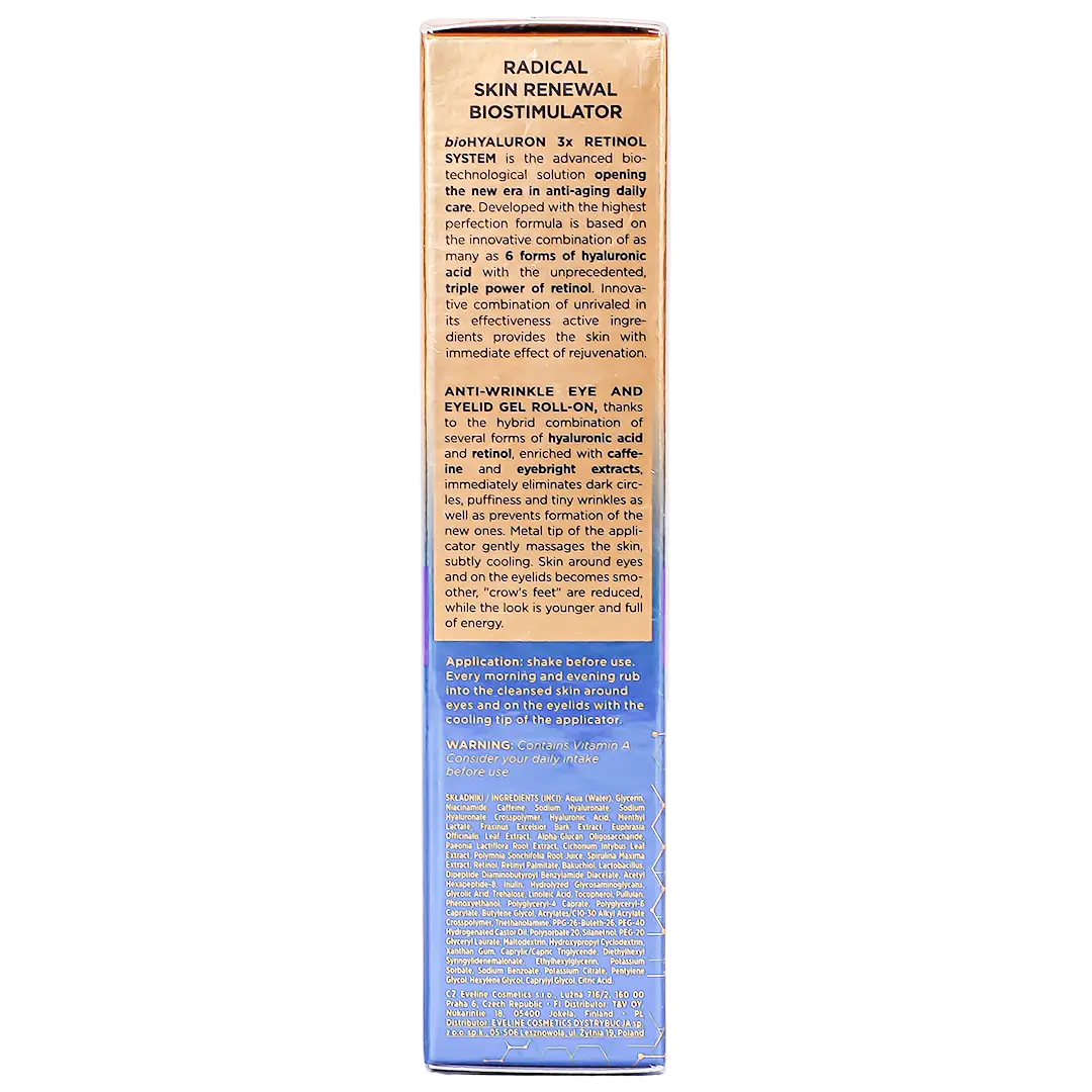 Eveline Bio Hyaluron Anti-Wrinkle Eye Gel Roll On 15 ml - view 4
