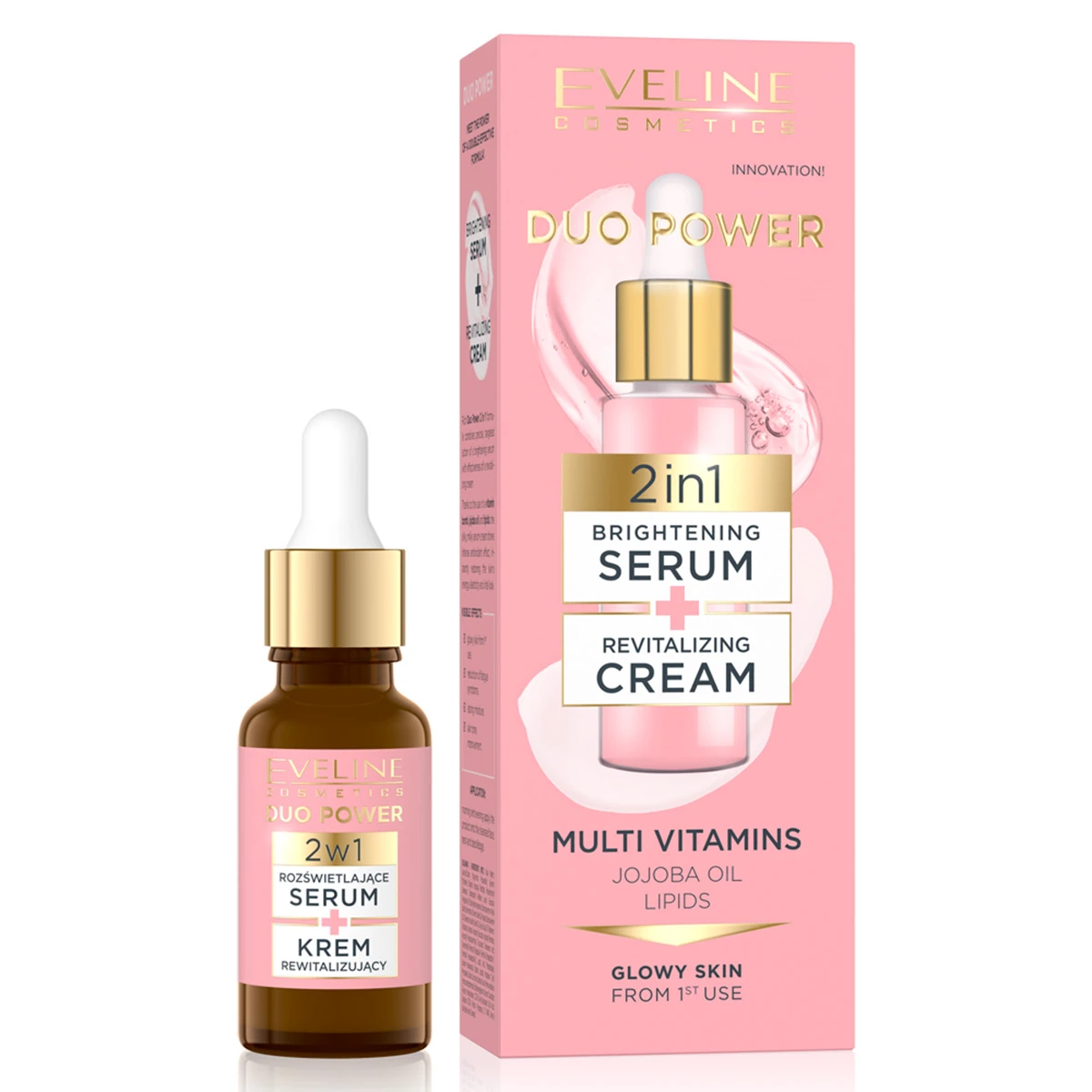 Eveline Duo Power 2 in 1 Multi Vit Brightening Serum And Cream 18 ml