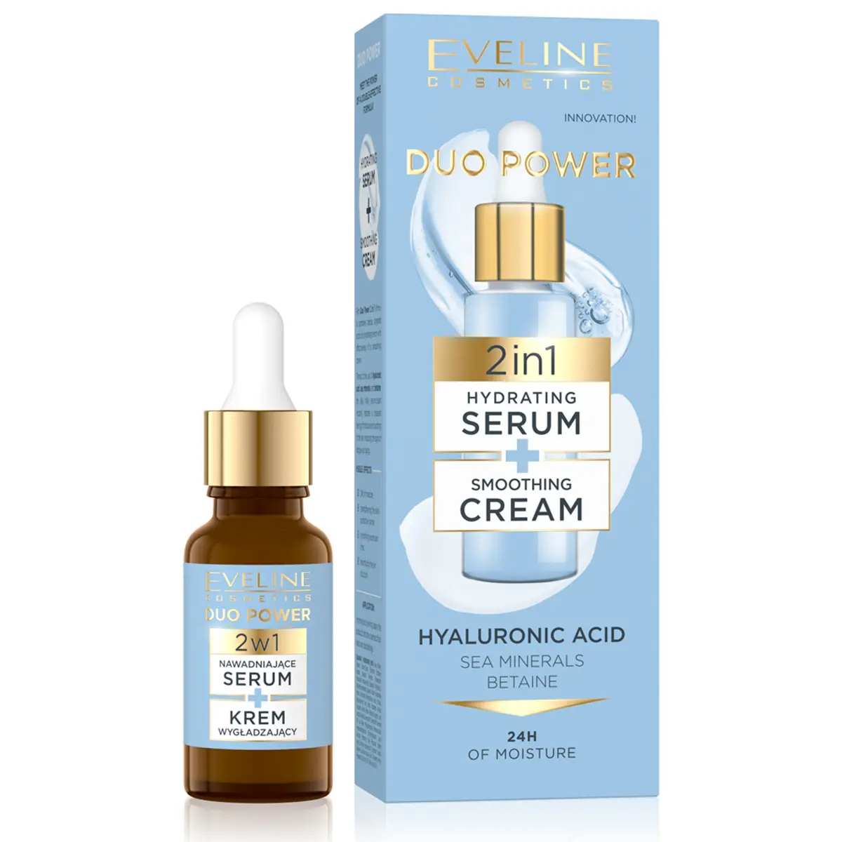 Eveline Duo Power 2 in 1 Hyaluronic Acid Smooth Serum And Cream 18 ml - view 1