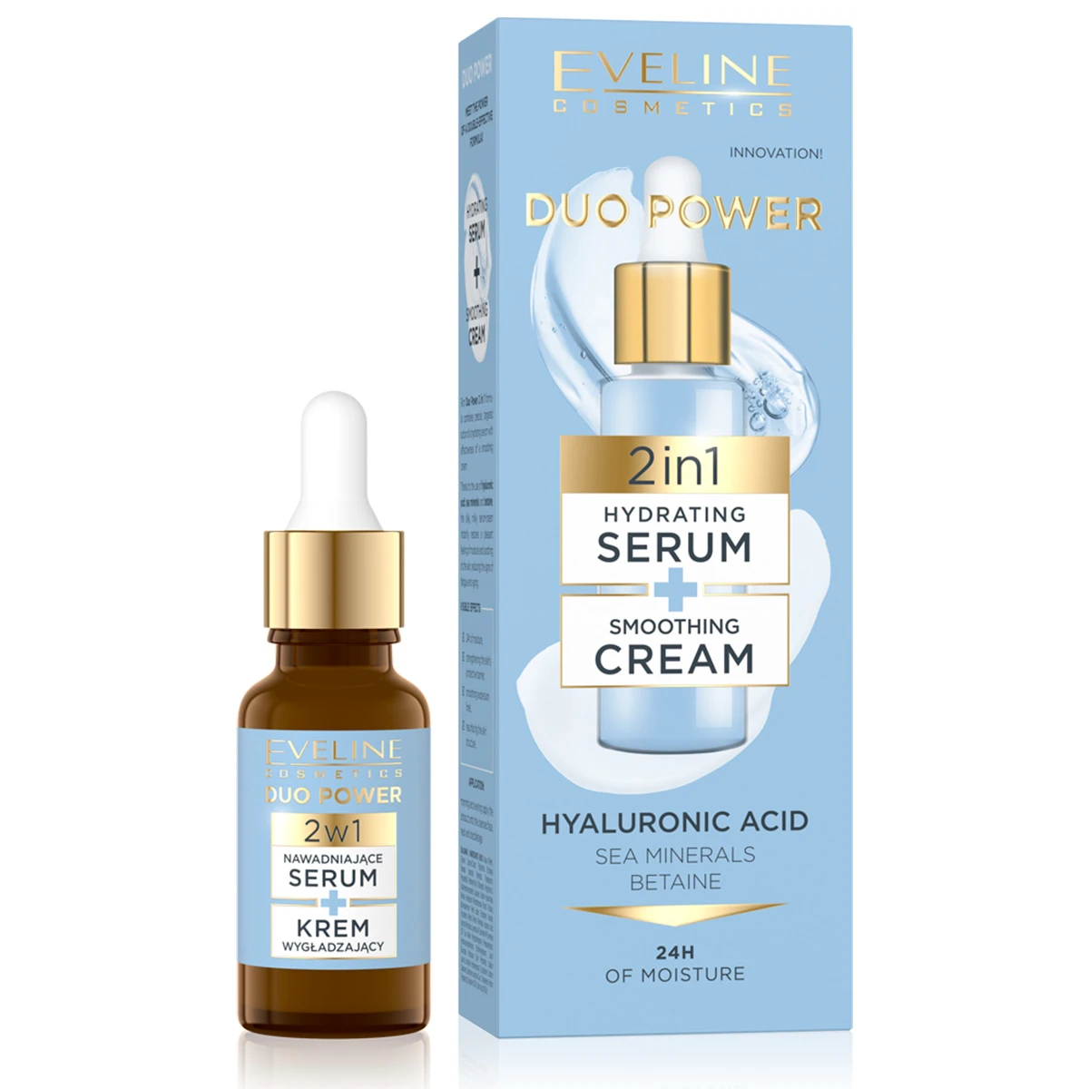 Eveline Duo Power 2 in 1 Hyaluronic Acid Smooth Serum And Cream 18 ml