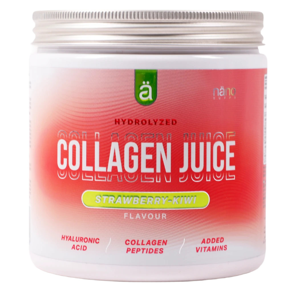 Nano Supps Collagen Juice Hydrlyzed Strawberry-Kiwi Flavour 300 gm