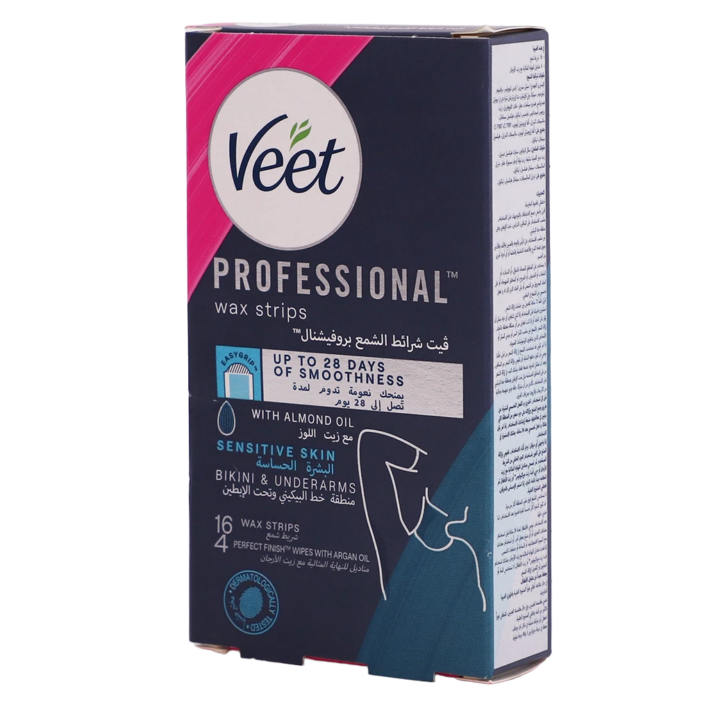 Veet Hair Removal Wax Strips for Sensitive Skin 16 Wax Strips