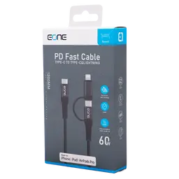 Eone Nylon Cable 2In1 60W 1.2M Black