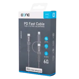 Eone Nylon Cable 2In1 60W 1.2M Gray