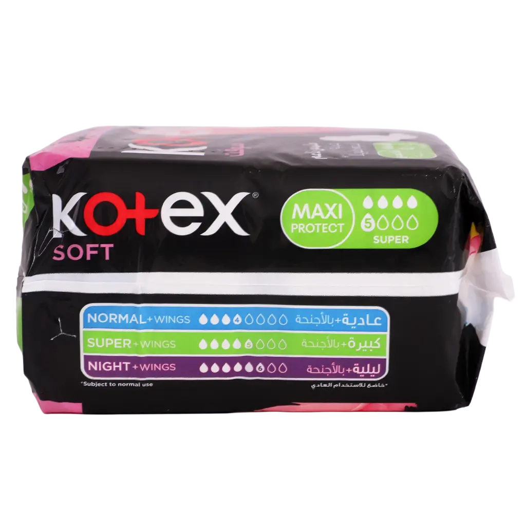 Kotex Soft Maxi Protect Thick Pads With Wings Super Size Feather-Touch Softness 30 pcs - view 5