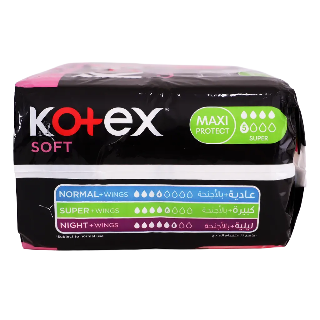 Kotex Soft Maxi Protect Thick Pads With Wings Super Size Feather-Touch Softness 50 pcs - view 5