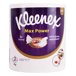 Kleenex Max Power Mega Roll  2-ply 2x Stronger 100% More Absorbent 1 Roll 