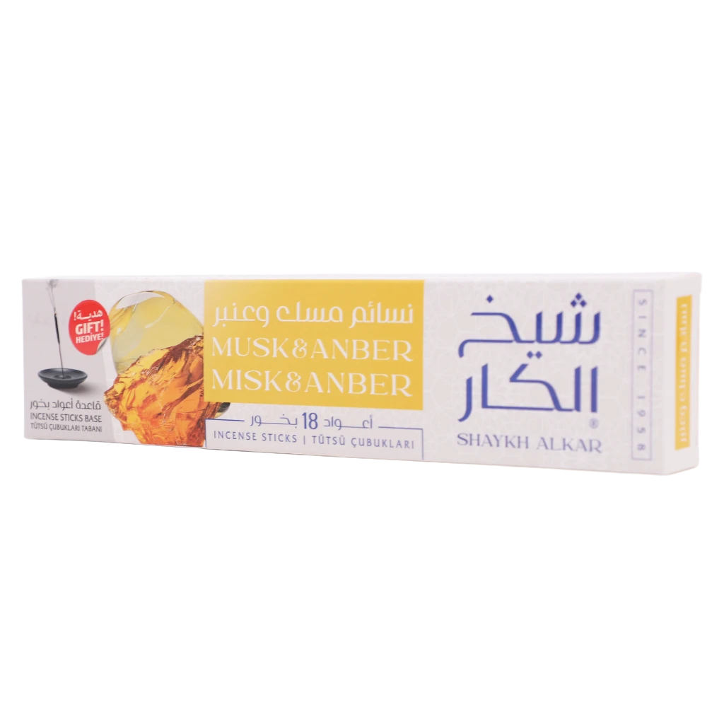 Shaykh AlKar Musk & Amber Incense Sticks 18 pcs